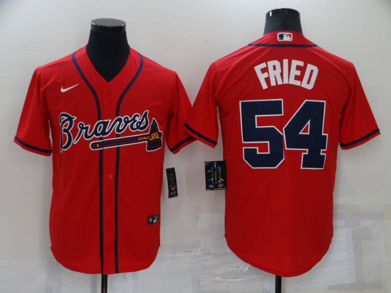 Men's Atlanta Braves Max Fried #54 Red Jersey
